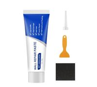 Kit Enduit de Rebouchage pour Mur | Mastic de Réparation Mural Prêt à l‘Emploi | Pâte à Reboucher Trous, Fissures, Clous | Avec Grattoir et Papier de Verre | 100g