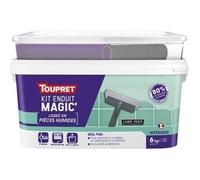 Kit enduit magic liss avec outils murs humides et carrelage 6kg TOUPRET