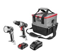 Kit énergie + : perceuse/visseuse 18V, torche, mallette de transport, batterie 2.0Ah, chargeur - GRAPHITE - 58G016