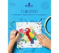 Kit Enfant Broderie Demi Point Perroquet