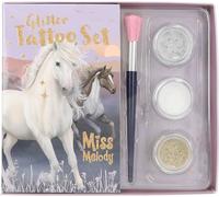Kit Enfants - Depesche - Miss Melody Night Horses - 41 Tatouages adhésifs - Pinceau - Poudres Scintillantes