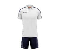 Givova Play Short Sleeve Set Blanc,Bleu L Homme