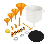 Kit entonnoir de liquide de refroidissement - Système de remplissage d'antigel pour voiture - Kit de 19 entonnoirs - Anti-fuite - Pour le remplissage du refroidisseur de véhicule