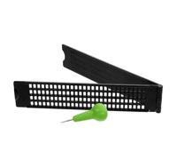 Kit Entraînement au Braille 4 Lignes 28 Cellules, Tablette Portable | Outil Pédagogique pour Écoles, Symbole Gravé, Pp et Acier Inoxydable, Noir, Rentrée Scolaire
