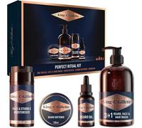 Kit entretien barbe - SWAPY - Nettoyant 3-en-1 - Baume adoucissant - Soin hydratant - Huile à barbe - Notes boisées