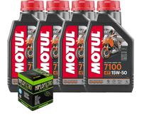 Kit Entretien Huile Motul 7100 15W50 + Filtre Ducati 1200 Multistrada DVT 2016