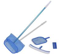 vidaXL Kit d'entretien pour piscine avec manche télescopique et brosse