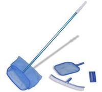 Kit entretien Piscine avec Manche Téléscopique et Brosse