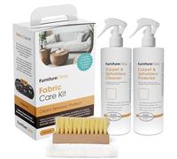Kit Entretien Tissu Furniture Clinic | Contient : Nettoyant 500 ml, Protecteur 500 ml, Chiffon Microfibre & Brosse Nettoyante pour Vêtements, Moquette, Tissus d’Ameublement | Tous Types de Textiles
