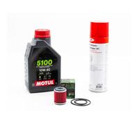 Kit Entretien Vidange pour YAMAHA YZF-R 125 de 2015 à 2024 - MOTUL 5100 10W40 1L