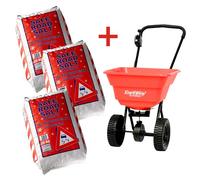 Kit épandage - 3 sacs de sel 25kg - épandeur à sel polyéthylène