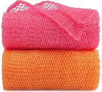 Kit Éponge Filet Africaine pour Soin du Corps 90 g - Rose et Blanc avec Cordon