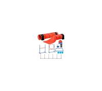 VEVOR Kit Équipements d'Entraînement Agilité pour Chien, Ensemble 7PCS, Parcours Obstacles pour Chiot, avec Haies Hautes Réglables, 6 Poteaux, 2 Tunnels, Anneau de Saut, Boîte Pause, Sifflet, Bol