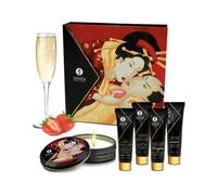 Kit erotic art vin petillant à la fraise Shunga