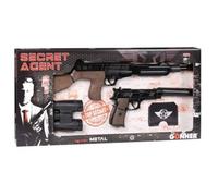 Gonher Rifle With Pistol 8 Shots And Accessories Secret Agent 63.5x30x4.5 Cm Marron