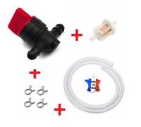 KIT ESSENCE BRIGGS ET STRATTON 494768 493960 698183 : ROBINET + COLLIER + DURITE + FILTRE A CARBURANT TONDEUSE TRACTEUR MOTOCULTEUR