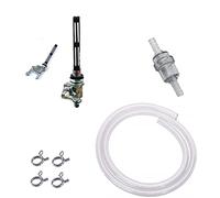 KIT ESSENCE UNIVERSEL : ROBINET M10x1 + FILTRE + DURITE + COLLIER MOBYLETTE MOTO CYCLOMOTEUR M10 REPARATION CARBURATEUR RESERVOIR TUYAU CARBURANT