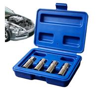 Kit Estrattore Bulloni | 4 Pezzi Estrattore Universale Multi-Spline Da 6,35 Mm - Set Bussole Estrattrici,per Auto Danneggiate Meccanica Manutenzione Casa Garage Officina Riparazione In Loco