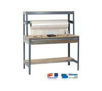 - Kit Etabli avec tiroir 1440x900x750mm - BT-4 BOX 900 GRIS FONCE/BOIS