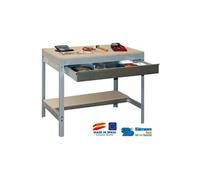- Kit Etabli avec tiroir 840x900x600mm - BT-3 BOX 900 GRIS FONCE/BOIS