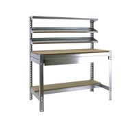 Kit établi Bricolage - 1445x910x610 - 5 niveaux Bois - SIMON RACK - 8435104932377