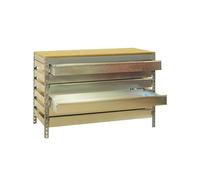 - Kit Etabli avec tiroirs 840x900x600mm - BT-5 BOX6 900 GRIS FONCE/BOIS