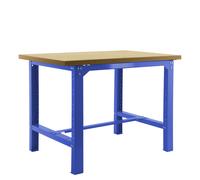 Kit établi mobile Bricolage - 865x1800x750 - 1 niveau Bleu/Bois - SIMON RACK - 8435104936658
