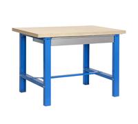 Kit établi mobile Bricolage - 865x1800x750 - 1 niveau Bleu/Bois - SIMON RACK - 8435104938126
