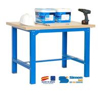 Kit Etabli - SIMON RACK - BT6-1500 - Charge 800 Kg - Bleu/Bois
