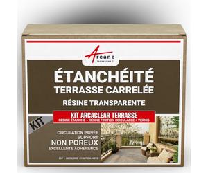 Kit Étanchéité Terrasse Carrelage Transparent 5 m² Finition Mate