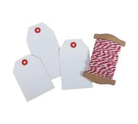Kit Étiquettes Et Cordon Assortis Rouge Et Blanc