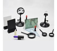 Kit Expérimental D'optique Géométrique De 7 Pièces Réflexion La Lumière | Appareil à prisme triangulaire, lentilles et miroirs for l'imagerie par sténopé