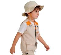 Kit Explorateur Pour Enfant | Avec Chapeau Tenue Lavable | Kit Gilet Explorateur Extérieur Enfant - Pour Garçons Et Filles Randonnée Pêche Camping Exploration Parc Et Jardin Aventures En Pleine Nature