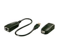 Kit Extender USB 2.0 - LINDY - 50m - 1 port - Compatible Cat.5/6/7 - Couleur Noir