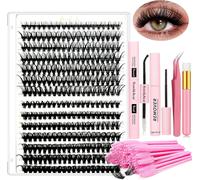 Kit Extension Cils Diy Kit De Cils Spécial Pour Débutants 280 Mèches De Cils Bouclés 30d+40d Longueur Colle Adhésive Et D'étanchéité Lash Remover Pinces À Épiler Outil Applicateur De Cils