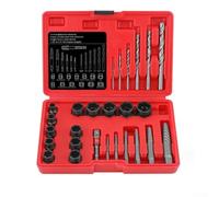 Kit extracteur de boulons et d'écrous 26 pièces avec construction en alliage d'acier traité thermiquement pour le retrait des fixations dénudées dans des applications lourdes