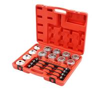 Kit Extracteur Silentbloc 28 Pièces, Presse Bague Caoutchouc Auto Camion | acier 45 trempé, M10-M16, 36-72 mm, 4 rondelles, étui 42x9,5x35,5 cm, 12,8 kg, usage atelier
