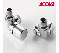 Kit F robinetterie manuelle thermostatisable équerre d'angle gauche pour sèche-serviettes - ACOVA 991518