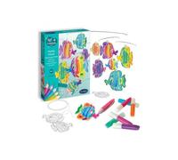 Kit Fabrication Mobile vitrail Poissons - Peinture creation decoration - Jeu Loisirs creatifs enfant - Set
