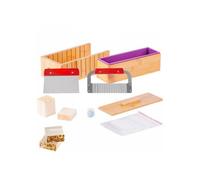 Kit Fabrication Savon Main Boîte Coupe Bambou Moule Silicone 2 Coupeurs Acier pour Coupe Savon Précise