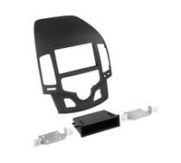 Kit Facade autoradio 2DIN compatible avec Hyundai i30 07-12 vide poche Noir Rubb