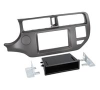 Kit Facade autoradio 2DIN compatible avec Kia Rio 11-15 Avec vide poche Anthraci