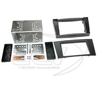 Kit Facade autoradio 2DIN compatible avec Mercedes W211 02-09 Noir Rubb