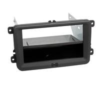 Kit Facade autoradio 2DIN compatible avec Seat Skoda VW ap03 vide poche Noir Rub