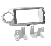 Kit Facade autoradio 2DIN compatible avec Toyota Yaris 11-14 Argent