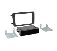 Kit Façade Autoradio 2DIN - GENERIQUE - Compatible Mercedes C CLK Vito Viano - Noir - Vide Poche
