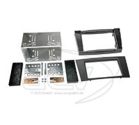 Kit Facade autoradio 2DIN compatible avec Mercedes W211 02-09 Noir Rubb