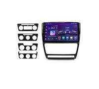 Kit Façade D'autoradio Autoradio sans Fil Android Auto pour Skoda pour Octavia 2 pour A5 2008-2013 avec CarPlay RDS Bluetooth DSP DIN Montage Cadre Radio(V1 Pro (2GB 32GB))