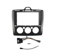 Kit Façade D'autoradio Kit Autoradio Android 9 Pouces pour Ford pour Focus MK2 MK3 pour S-Max 2004-2014 Panneau Montage Inclus Montage Cadre Radio(Black MT Cable)