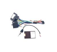 Kit Façade D'autoradio pour Cayenne pour Première pour Génération 03 - 10 Adaptateur Câble d'alimentation Android 16 Broches Voiture Faisceau Câbles Lecteur Montage Cadre Radio(AB Cable-canbus Box)